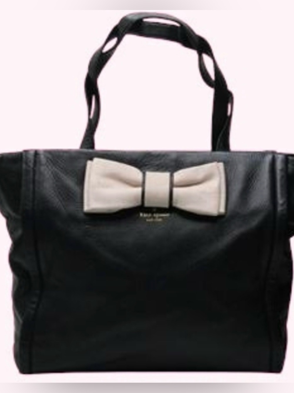 Kate Spade Black Tote with Cream Bow